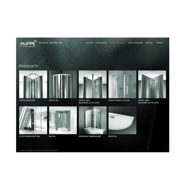 HÜPPE prezentacja multimedialna dla kilku europejskich rynków.